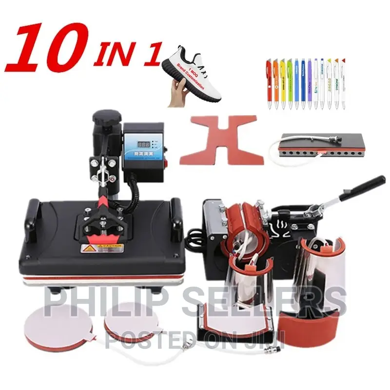 10 in 1 Single Display Combo Heat Press Machine