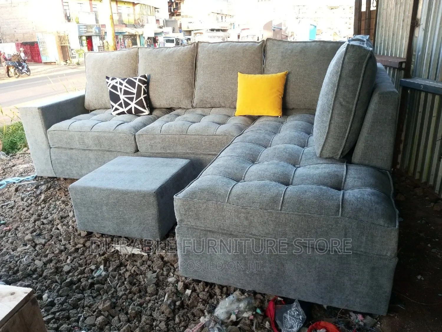 L Seat Sofa Grey
