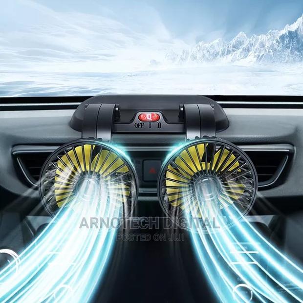 360° Adjustable Car/Office Twin Cooling Fan - thumbnail 5