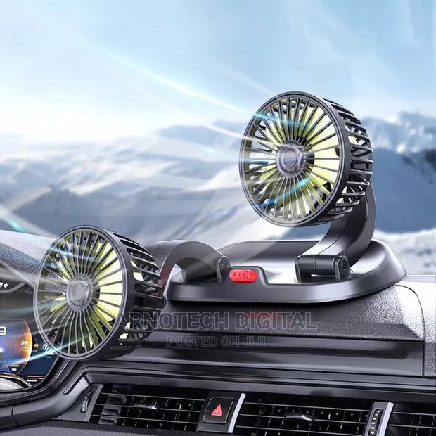 360° Adjustable Car/Office Twin Cooling Fan - thumbnail 4