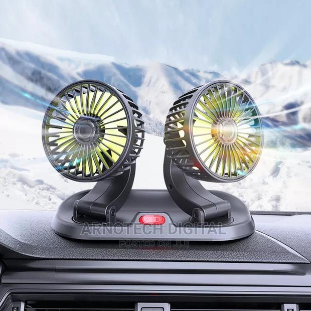 360° Adjustable Car/Office Twin Cooling Fan - thumbnail 3