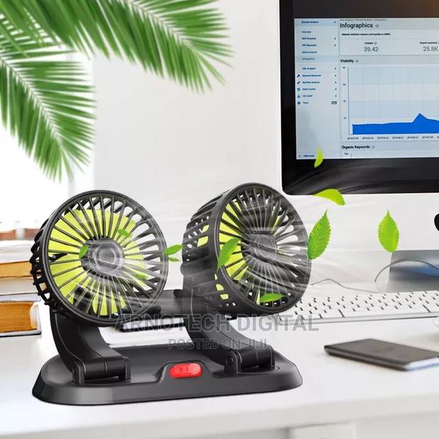 360° Adjustable Car/Office Twin Cooling Fan