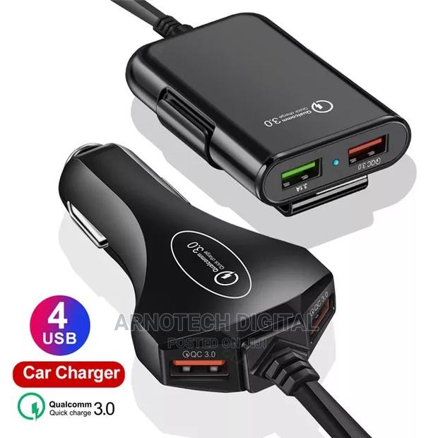 Universal 4-Port Car Phone Fast Charger