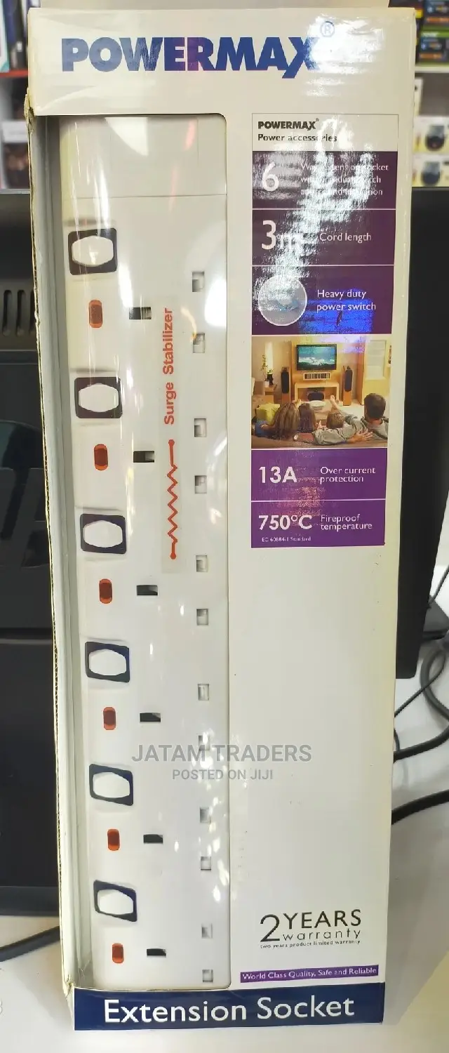 6 Ways Extension, Surge Stabilizer