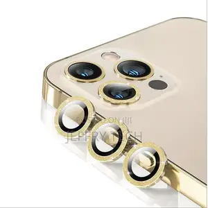 iPhone 14 13 12 11 Pro Max Metal Camera Lens Glitter Cover G