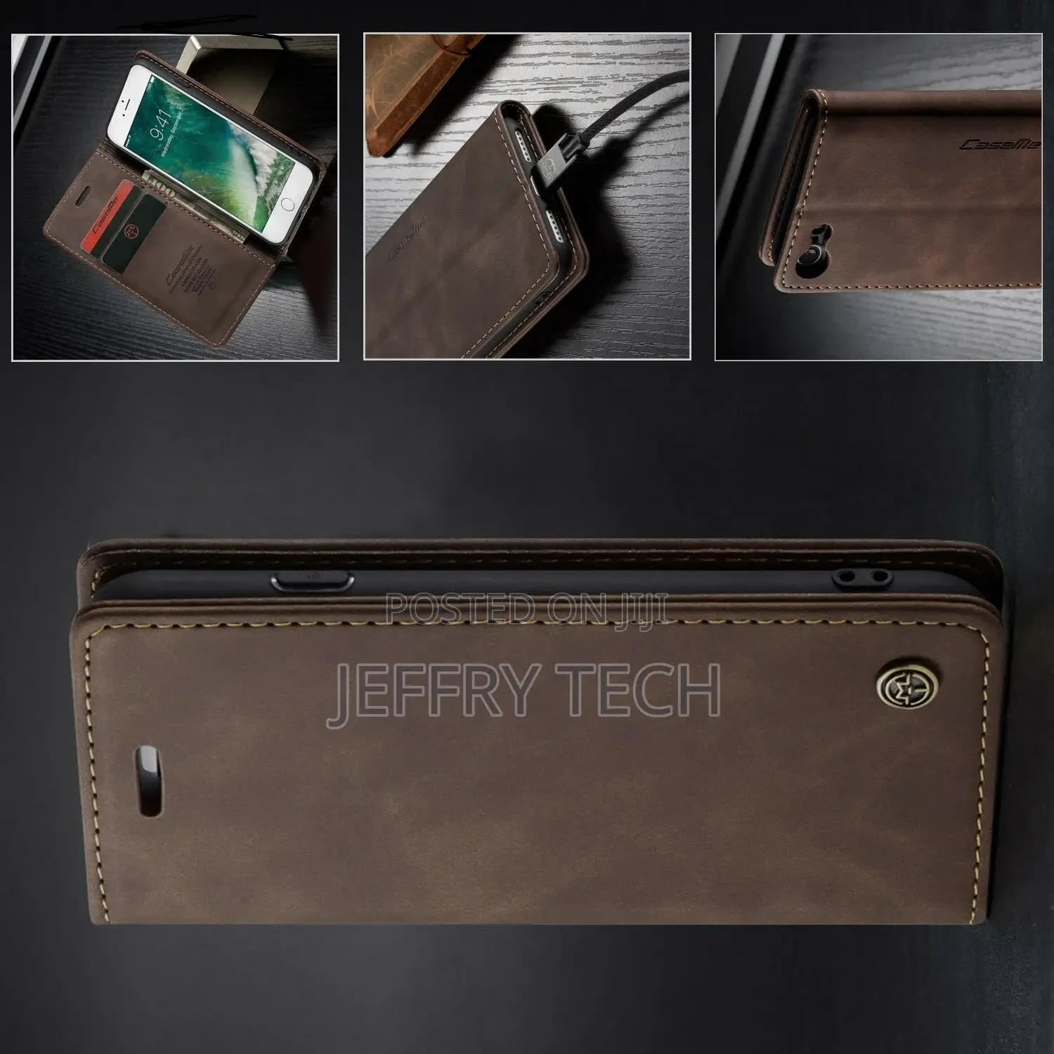 iPhone 14 Pro 13 Pro Max 12 11 Luxury Caseme Leather Flip Wa