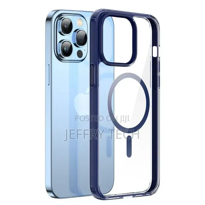 Clear Case With Magsafe for iPhone 14 Pro Max-Blue