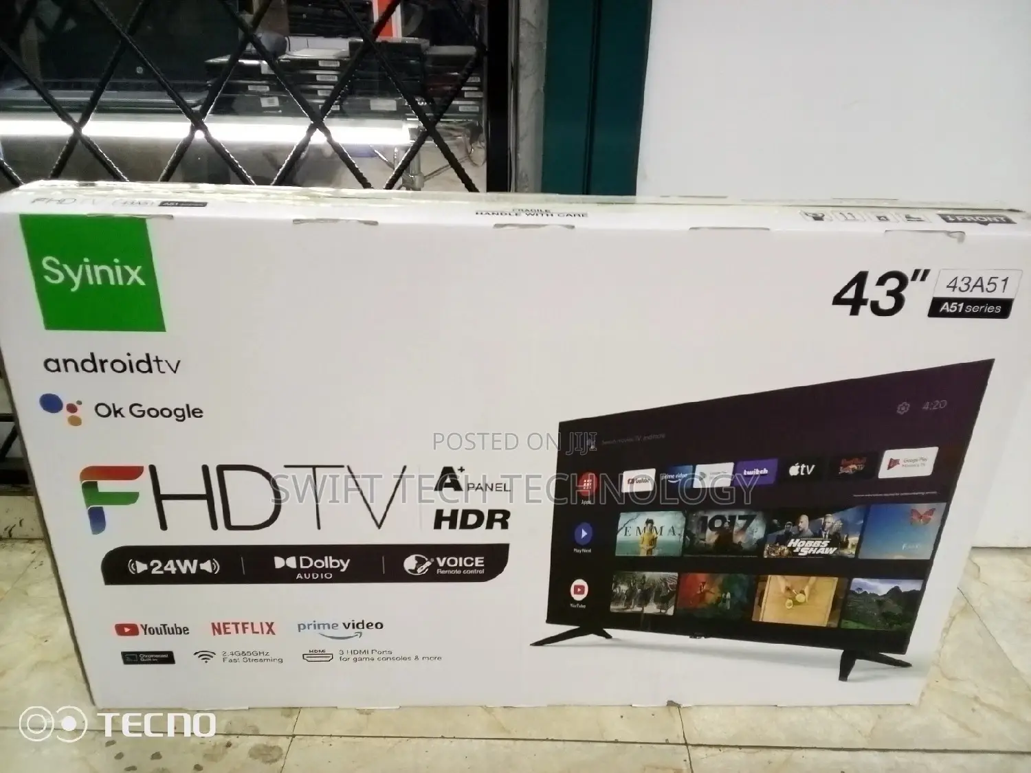 Synix 43 Smart Android Tv (New)