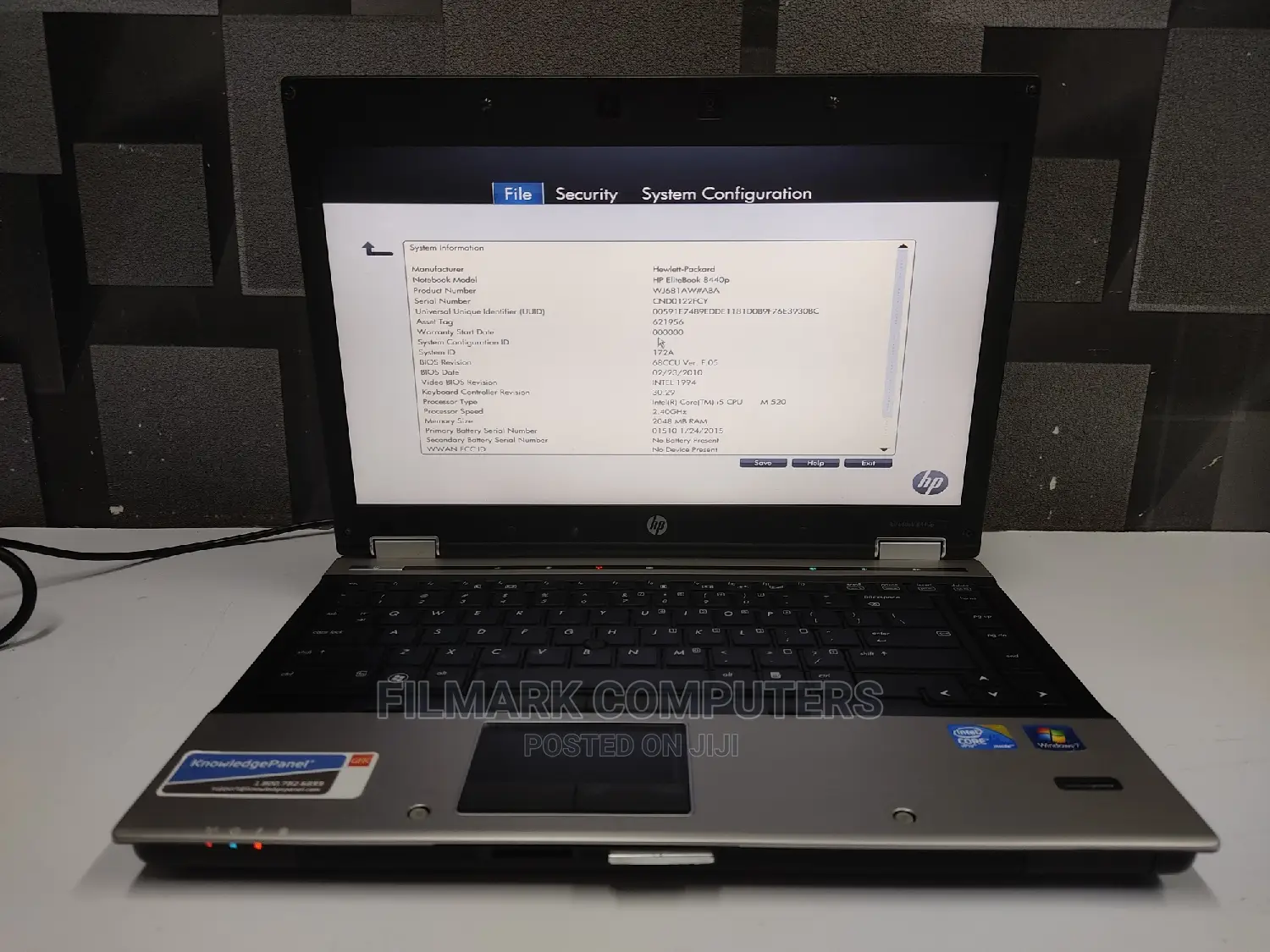 Laptop HP EliteBook 8440P 4GB Intel Core i5 HDD 500GB