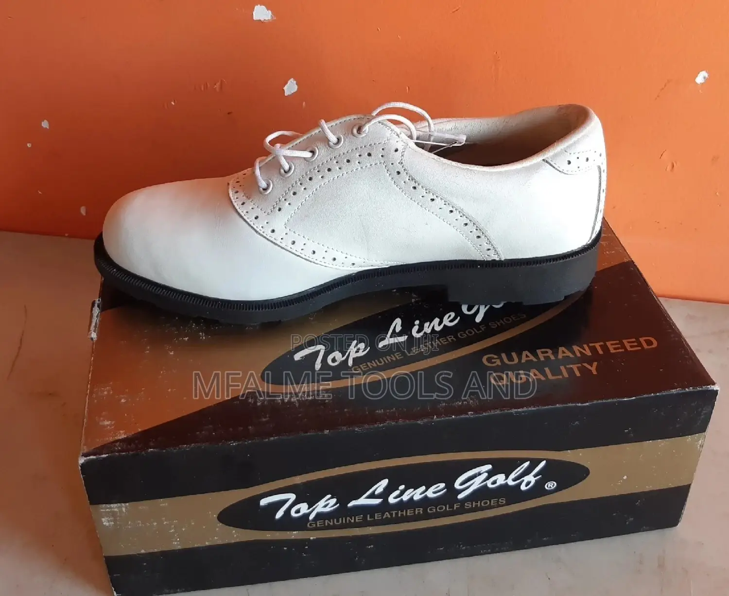 Golf Shoe - Sale! Sale! Genuine Leather Plastic Spikes Ex-Uk