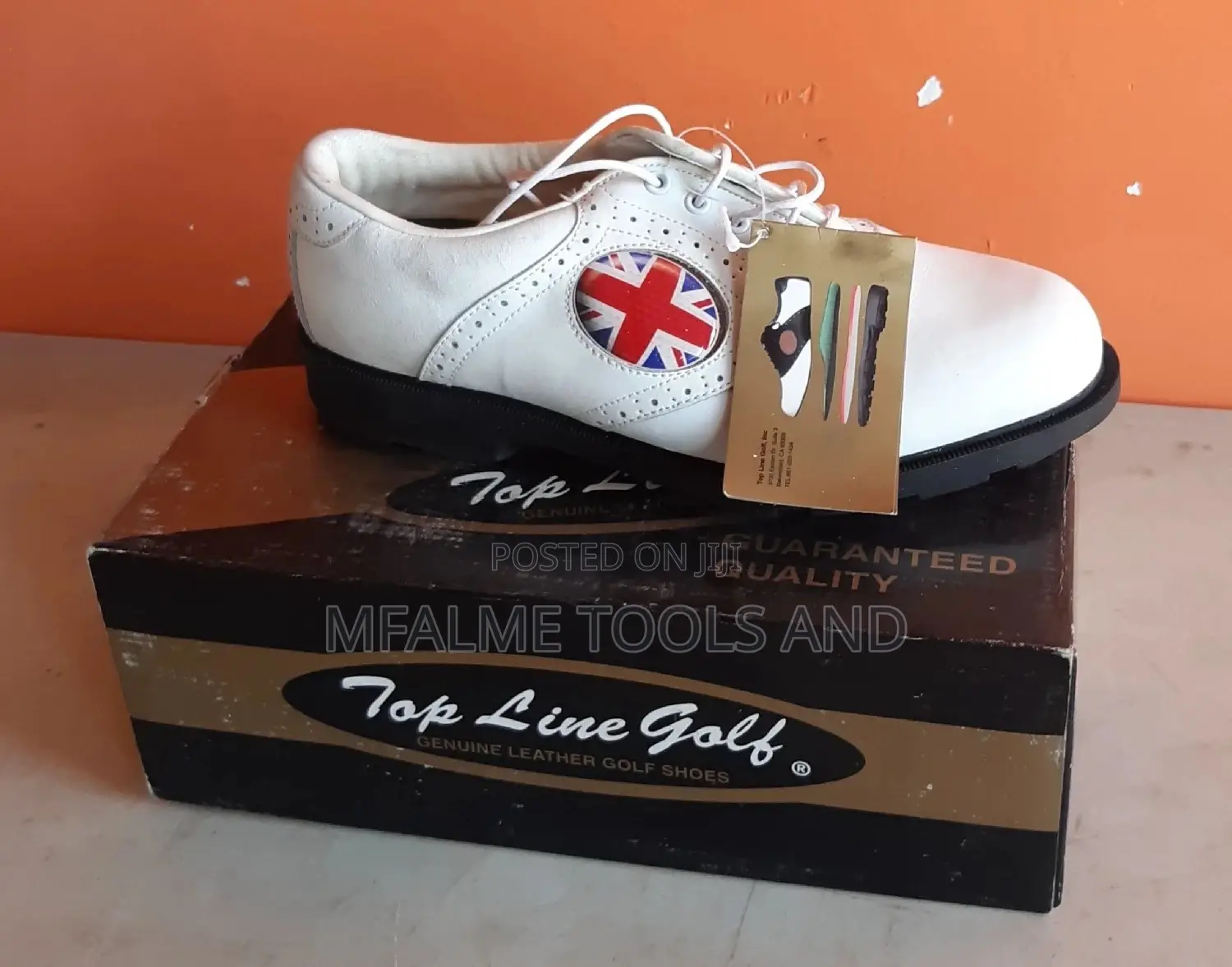 Golf Shoe - Sale! Sale! Genuine Leather Plastic Spikes Ex-Uk