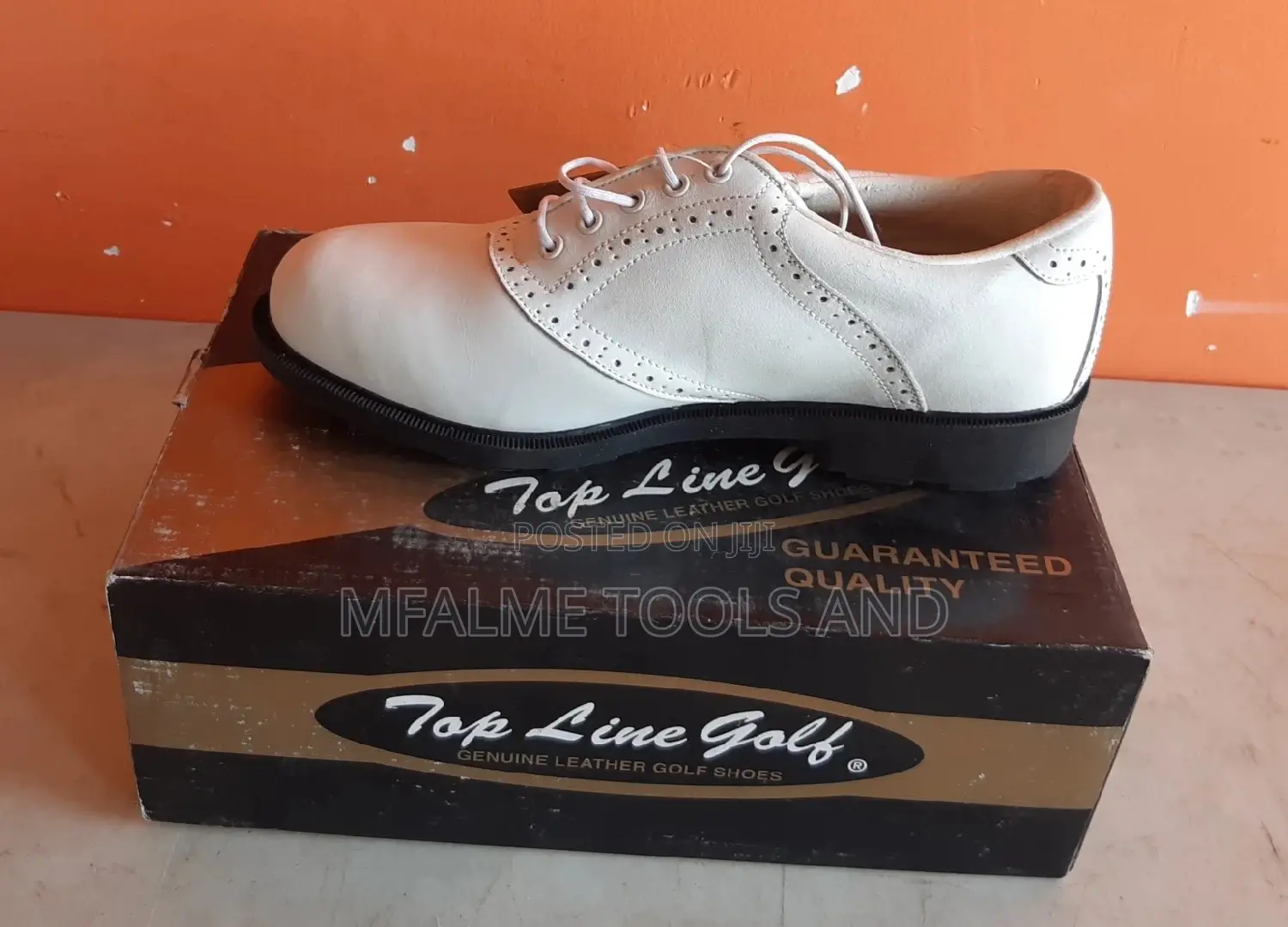 Golf Shoe - Sale! Sale! Genuine Leather Plastic Spikes Ex-Uk