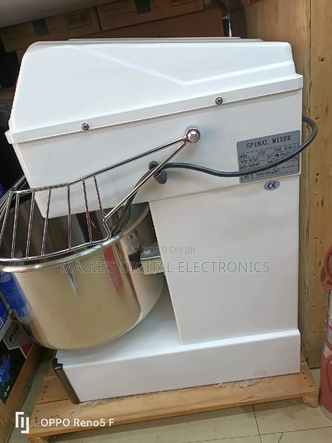 Spiral Dough Mixer 34L