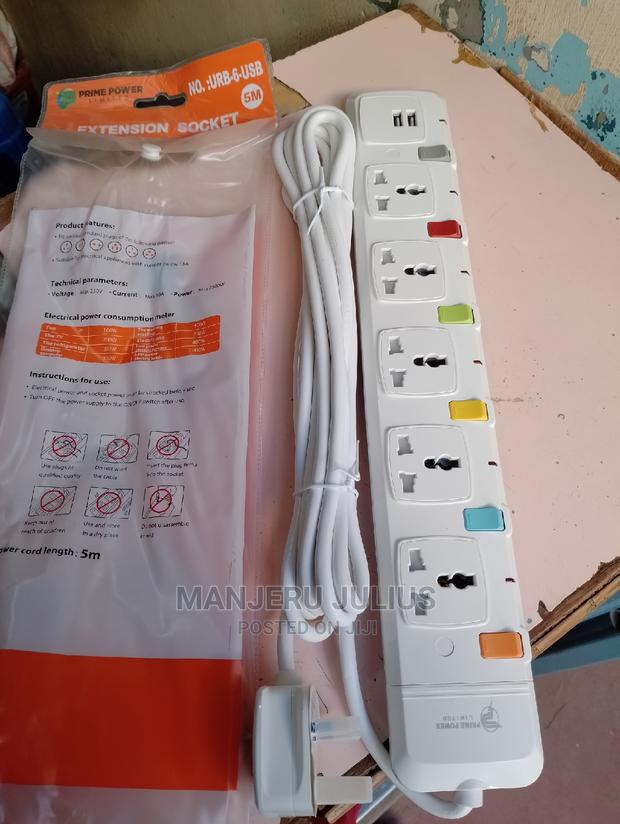 5way USB Surge Extension Cable - thumbnail 2