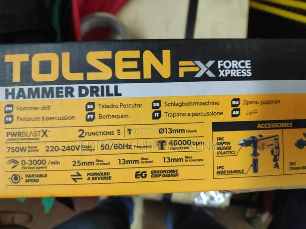 Hammer Drill 750W Tolsen Impact Drill Variable Speed 79505 - thumbnail 3