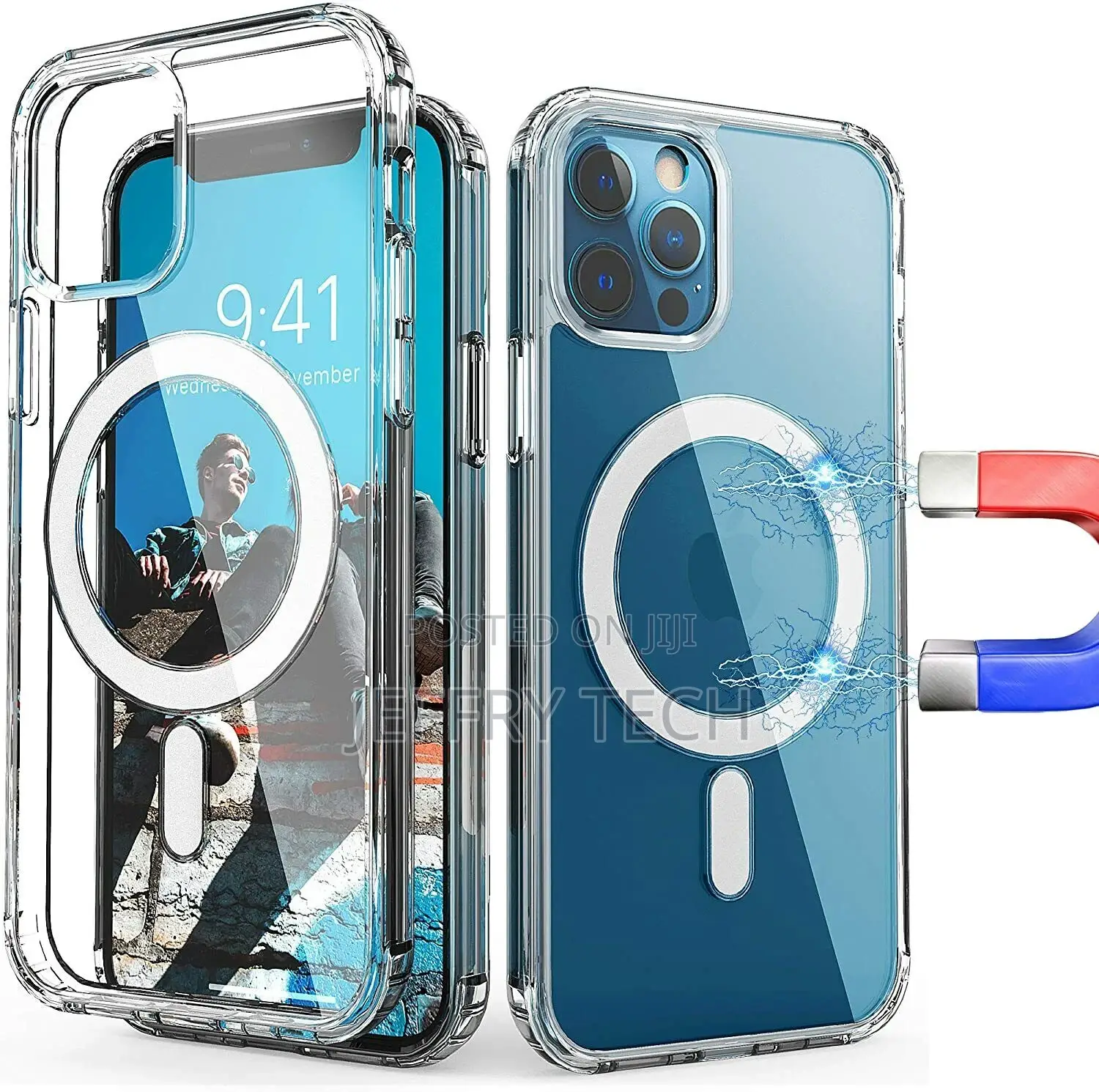 Magnetic Shockproof Hard Case for iPhone 14 13 12 11 Pro Max