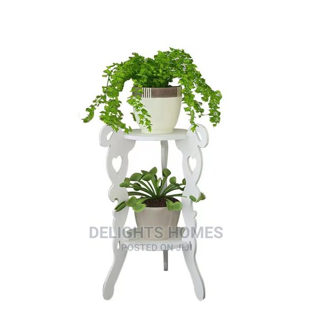 3 Legged 2 Layer White Decor Table