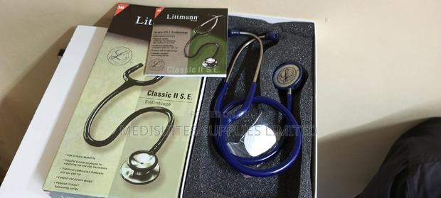 Navy Blue Litmann Classic 2 Stethoscope. - main view