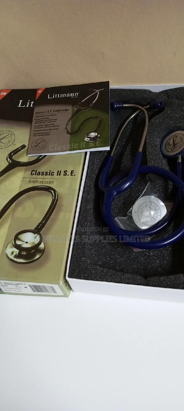 Navy Blue Litmann Classic 2 Stethoscope. - thumbnail 3