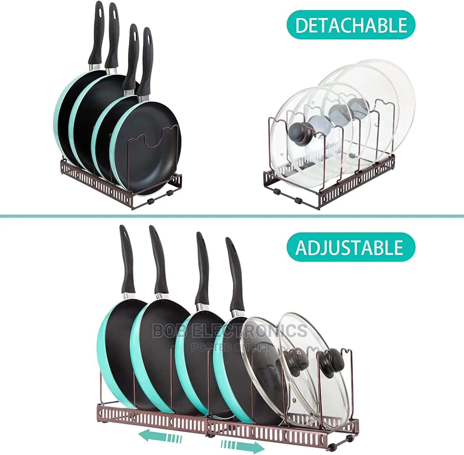 Expandable Pan/Pots /Lids Organizer