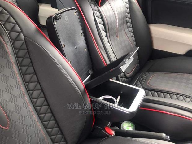 Black Armrest Console Box With Usb Charging Ports - thumbnail 2