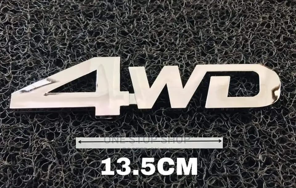 4WD Silver Body Sticker Badge