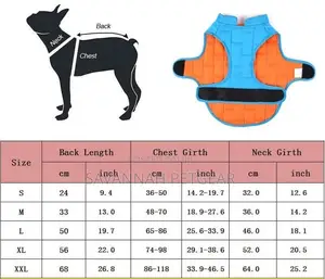 Padded Dog Jacket, Adjustable, With Leash Opening