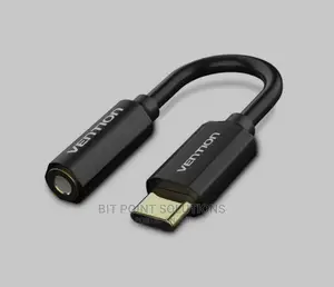 Vention Type-C to 3.5mm Audio Cable 0.1M Black Metal Type