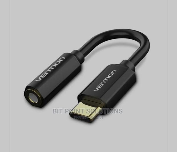 Vention Type-C to 3.5mm Audio Cable 0.1M Black Metal Type