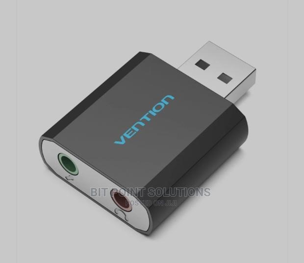 Vention USB External Sound Card Black Metal Type - main view