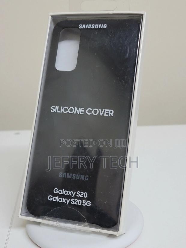 Samsung Silicone Cover for Galaxy S20 - Black - thumbnail 2