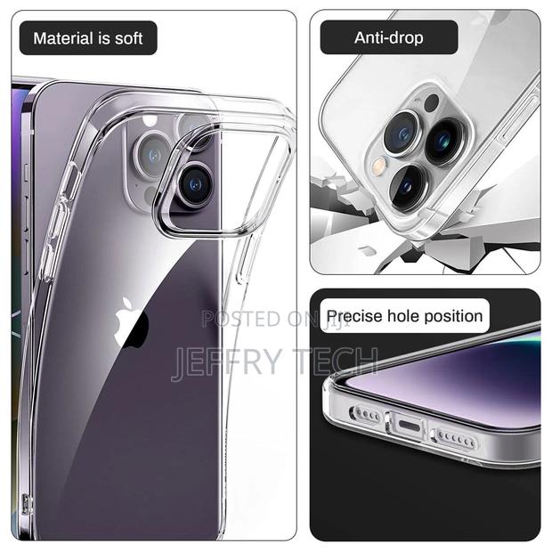 Apple iPhone 14 Plus Pro Max Clear Shockproof Soft Silicone - thumbnail 2