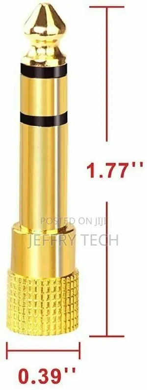 6.3mm 1/4" Male Plug to 3.5mm 1/8" Female Jack Stereo Headph