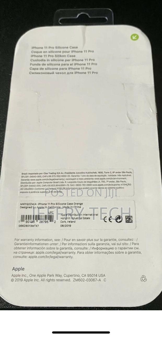 Apple iPhone 11 Pro Silicone Back Case Cover Genuine Orange - thumbnail 3