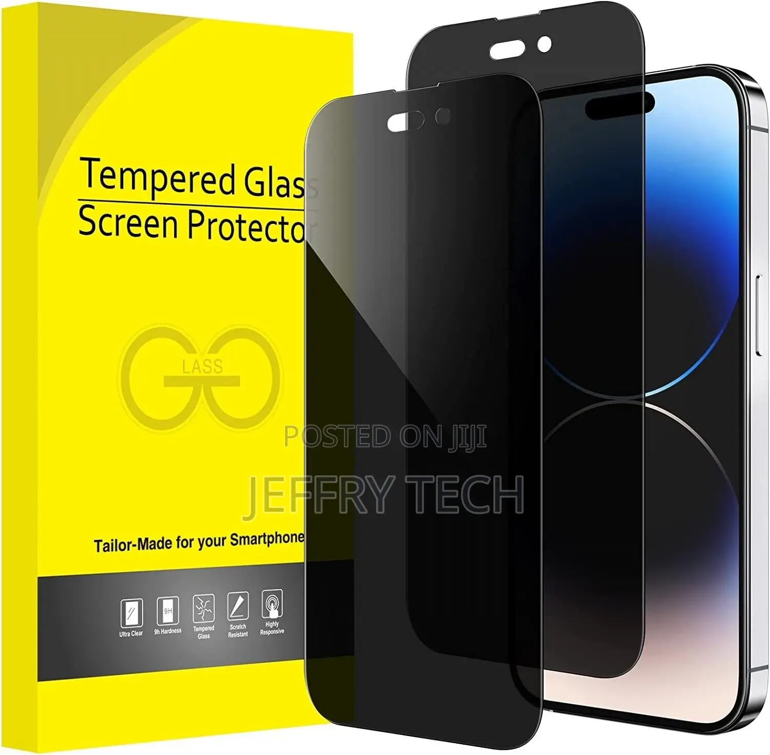 Privacy Anti-Spy Tempered Glass Screen iPhone XR 11 13 14 Pr