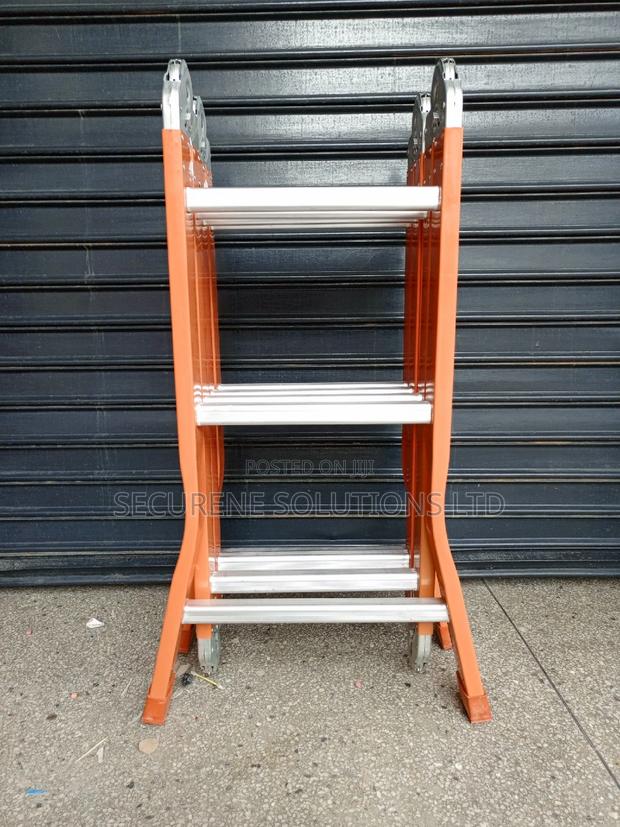 12ft Aluminum/Iron Multipurpose Ladders - thumbnail 2