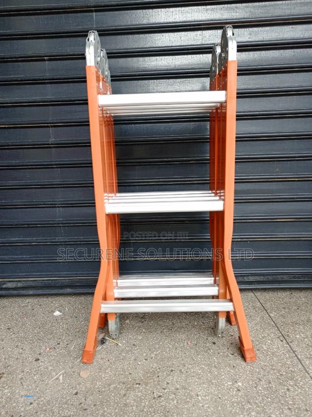 12ft Aluminum/Iron Multipurpose Ladders - thumbnail 3