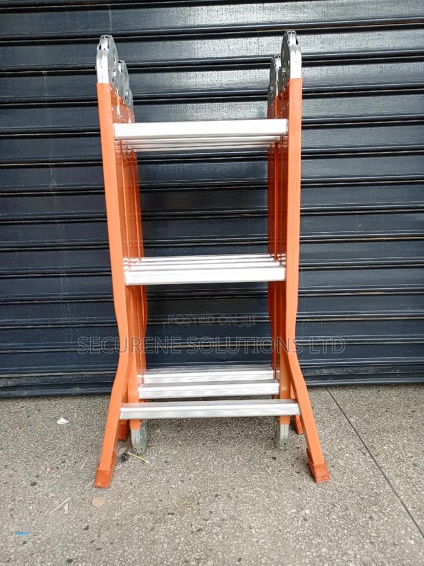 12ft Aluminum/Iron Multipurpose Ladders - thumbnail 4