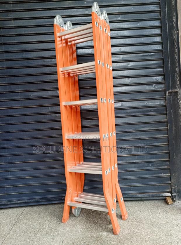 24ft Aluminum/Iron Alloy Multipurpose Ladders - thumbnail 2