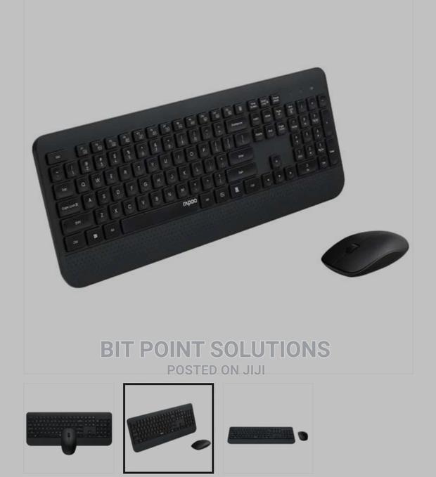 Rapoo Wireless Optical Mouse Keyboard X3500 - Black - main view