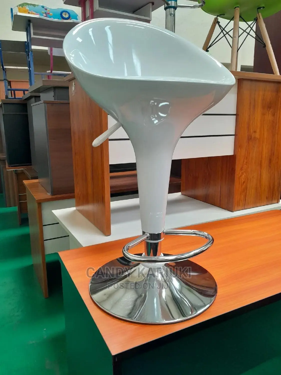 White Studio Stool
