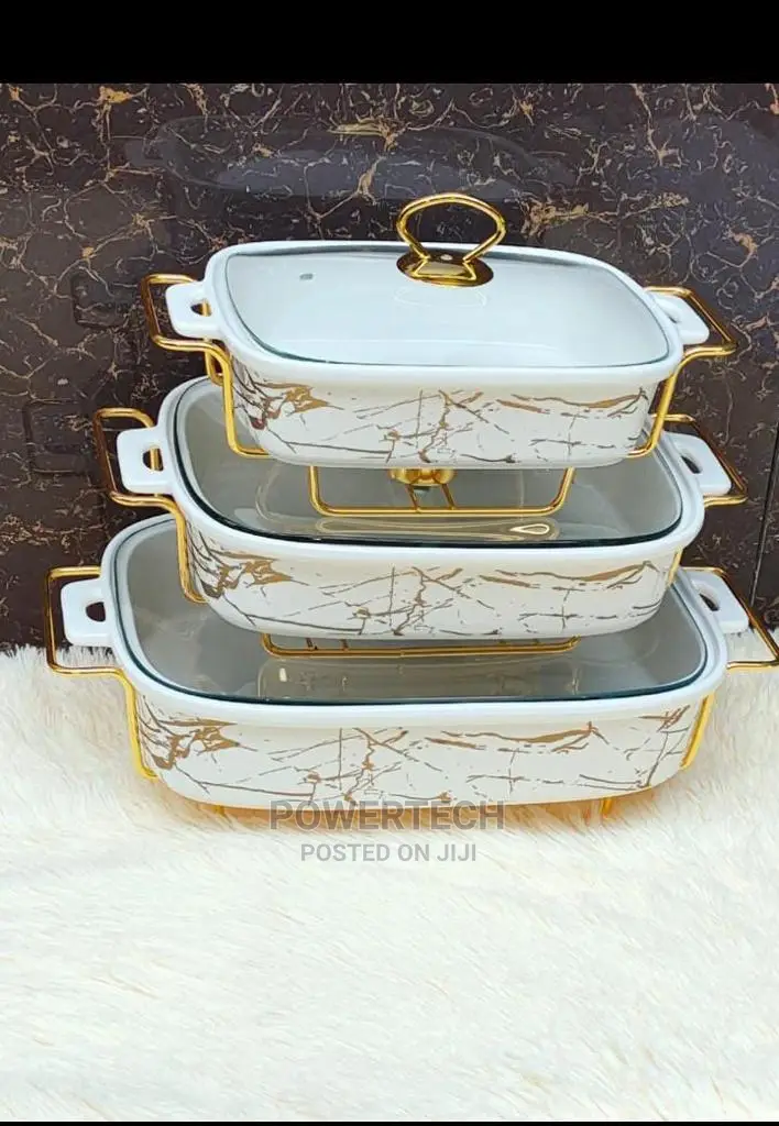Ceramic Chaffing Dishes - Set of 3