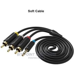 Vention 3.5mm To 3rca AV Cable 2M Black - thumbnail 2