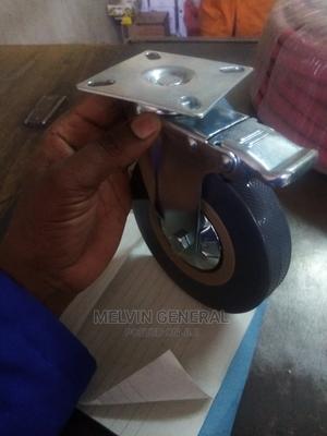 Brake Caster Wheel 5" Grey - thumbnail 2