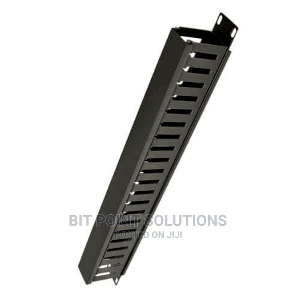 Vention 24 U Cable Manager Black - main view