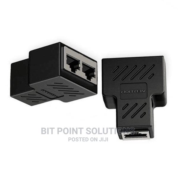 Vention 1 To 2 Rj45 Splitter Adapter Black