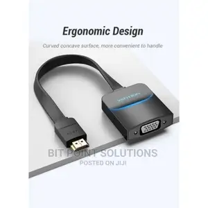 Vention Flat HDMI To VGA Converter With Female Micro USB