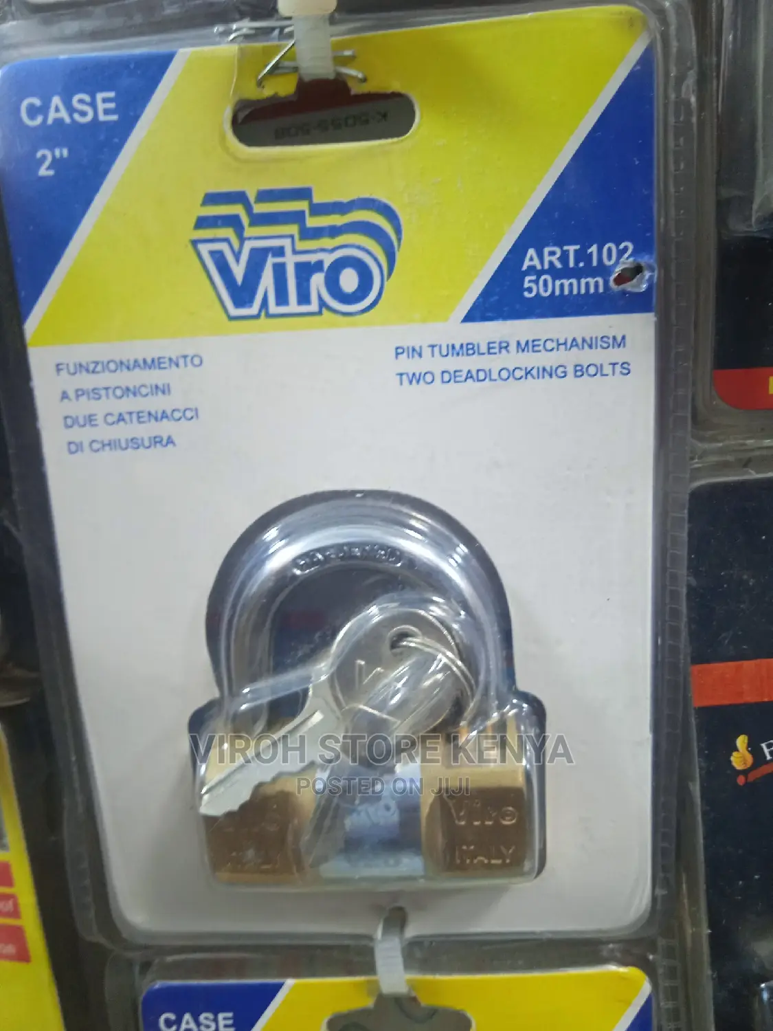 Original Viro 50mm Padlock ART 102 From Italy