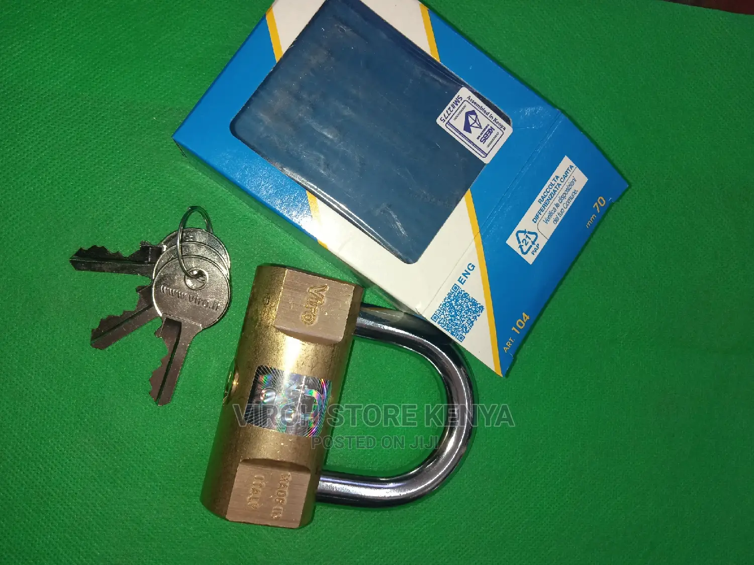 VIRO 70mm Art 104 Original Padlock With KEBS Viro Seal