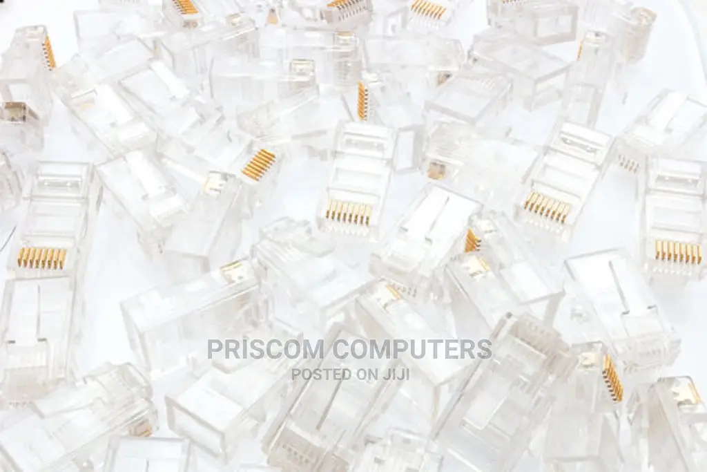 100X RJ45 Network LAN Cat6 Patch Cable Crimp Plug Gold-Plate